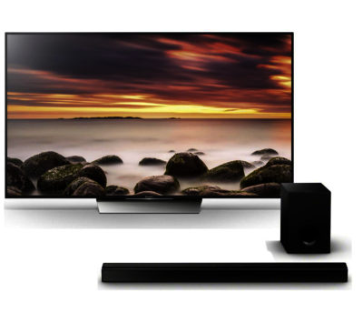 65 Sony KD65XD8599BU 4K Ultra HD HDR  LED TV & Sound Bar Bundle